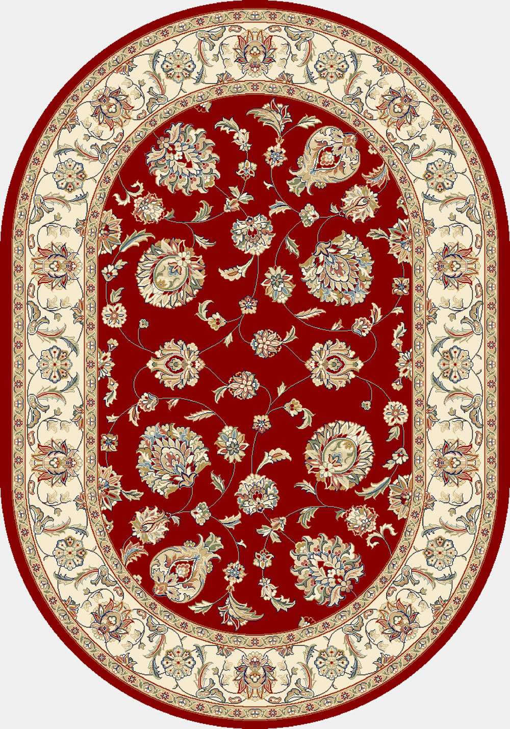 Dynamic ANCIENT GARDEN 57365 RED/IVORY Rug